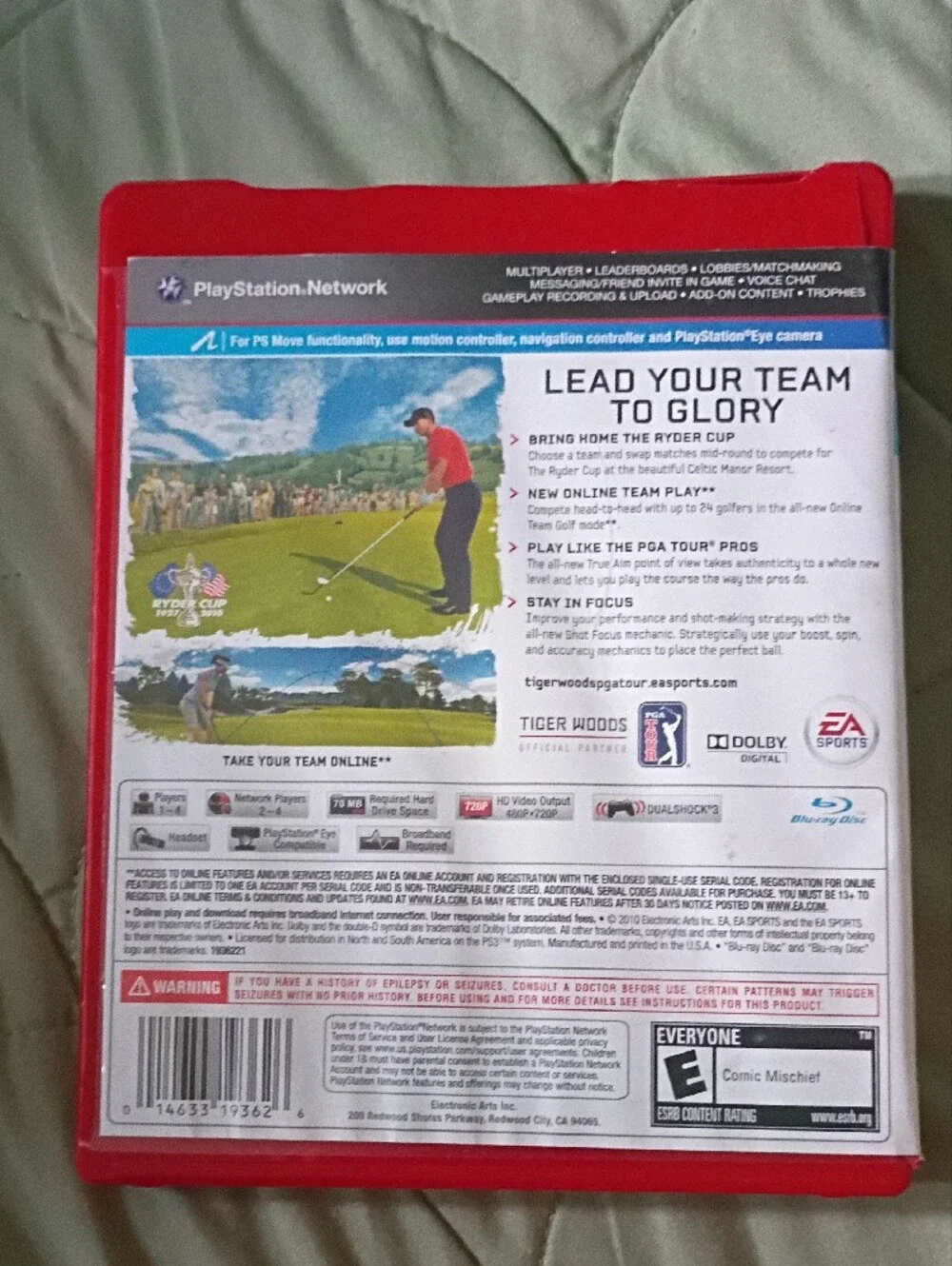 PlayStation 3 Tiger Woods PGA Tour 11 - Red Case
